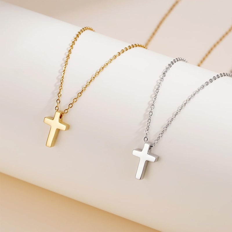 ELLEZZA Valentines Day Gifts for Kids-Cross Necklace Gifts for Boys,Small Cross Pendant Necklace Religious First communion Confirmation Baptism Jewelry Gifts - Image 4